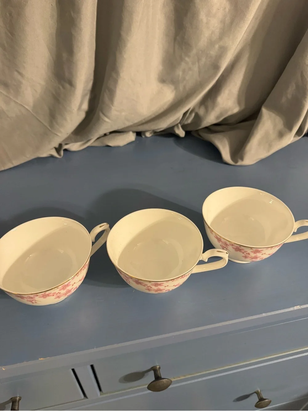 Teavana Floral Bone China Teacups - Set of 3